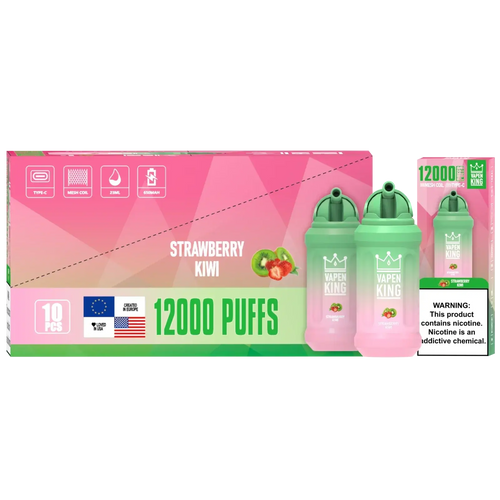 Vapen King Strawberry Kiwi 12000 - Pack de 10