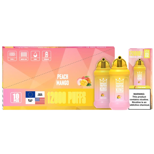 Vapen King Peach Mango 12000 - Pack de 10