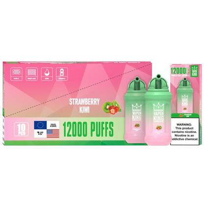 Vapen King Strawberry Kiwi 12000 - Pack de 10