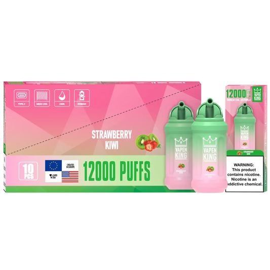 Vapen King Strawberry Kiwi 12000 - Pack de 10