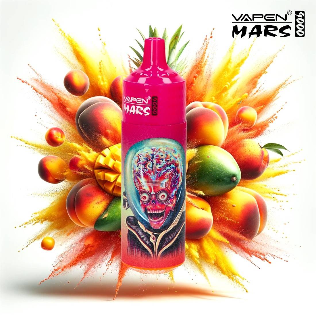 Vapen Mars Pêche Mangue Ananas 9000 - Pack de 10