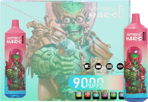Vapen Mars Pastèque Ice 9000 - Pack de 10