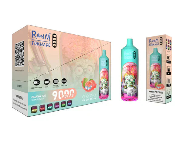 RandM Tornado Guava Ice 9000 - Pack de 10