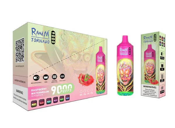 RandM Tornado Rasberry Watermelon 9000  - Pack de 10