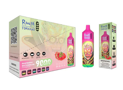 RandM Tornado Rasberry Watermelon 9000  - Pack de 10