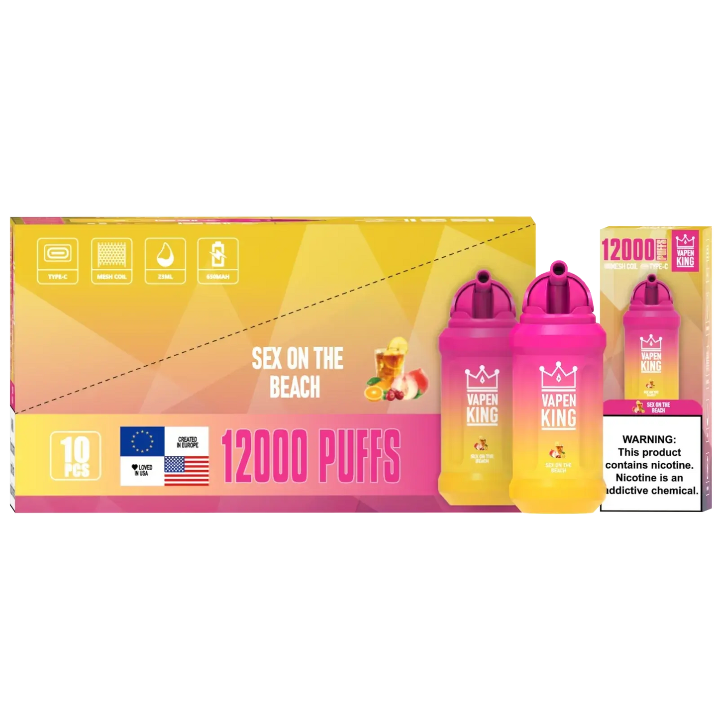 Vapen King Sex On The Beach 12000  - Pack de 10