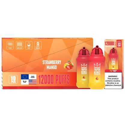 Vapen King Strawberry Mango 12000  - Pack de 10