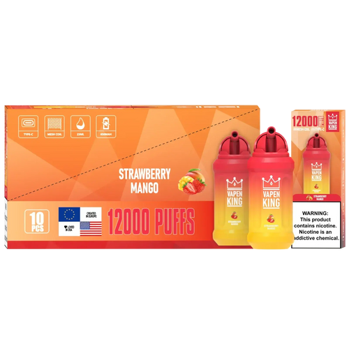 Vapen King Strawberry Mango 12000  - Pack de 10