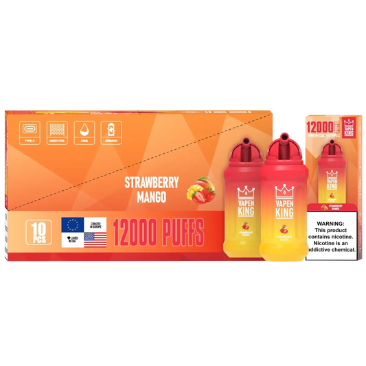 Vapen King Strawberry Mango 12000  - Pack de 10