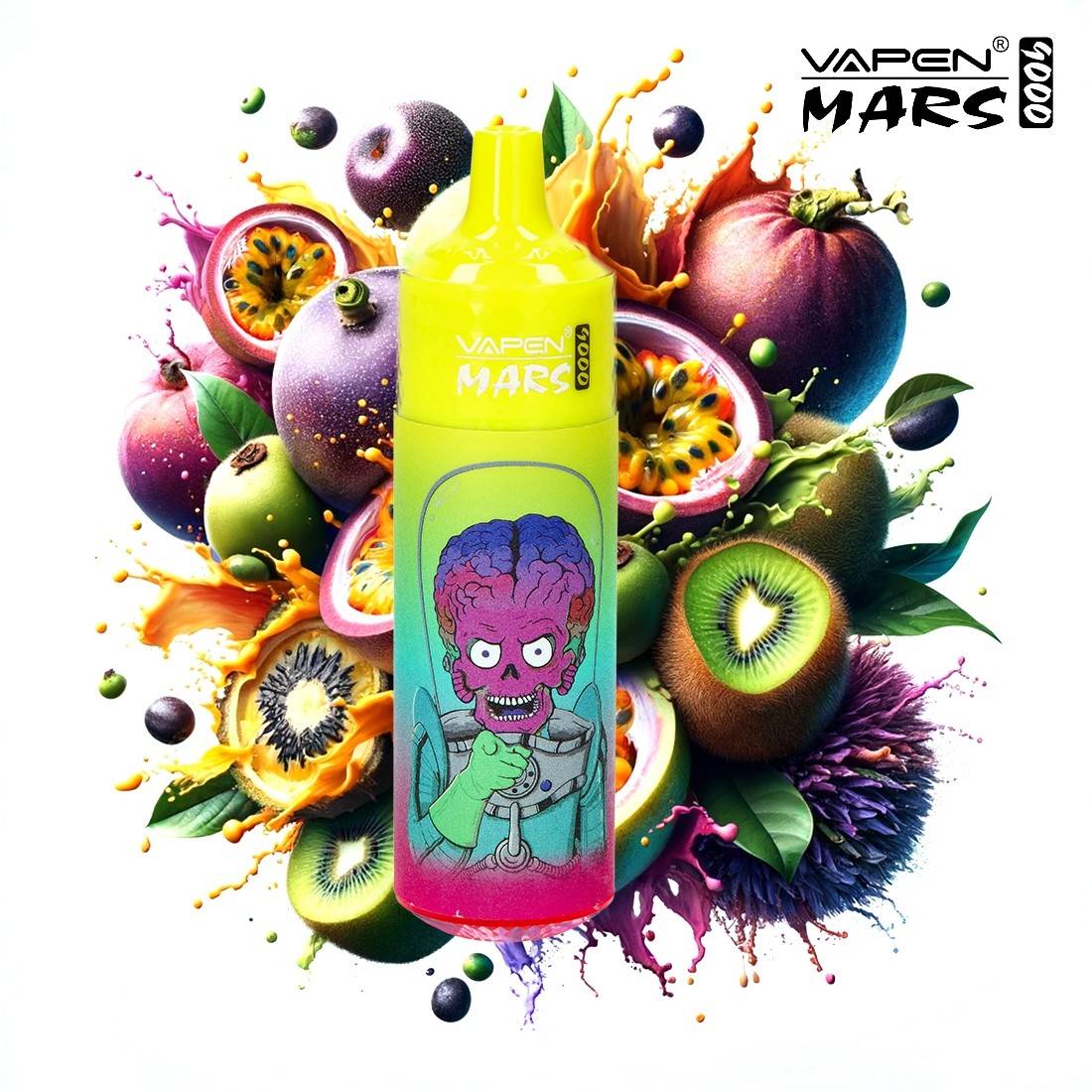 Vapen Mars Kiwi Passion Goyave 9000  - Pack de 10
