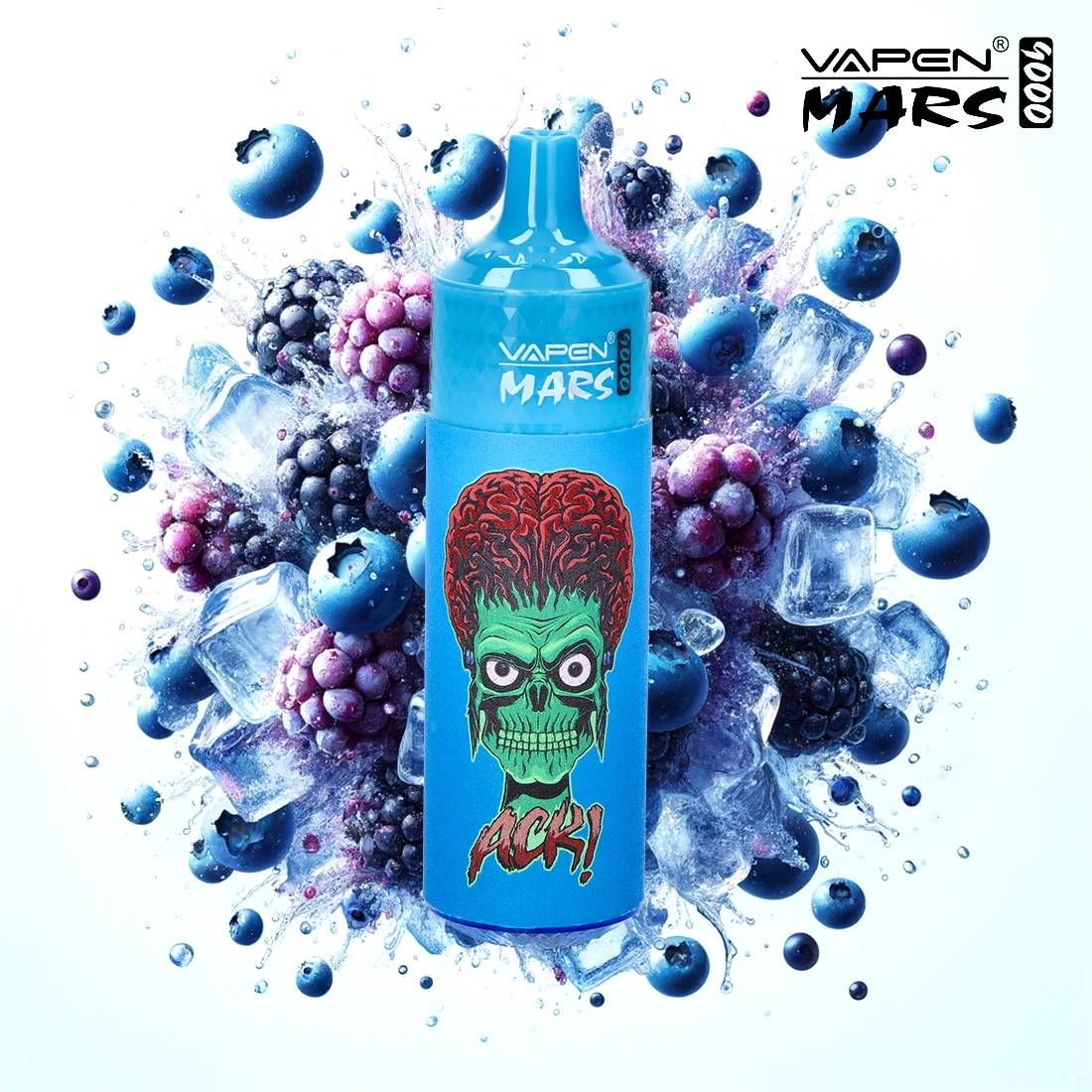 Vapen Mars Myrtille Ice 9000 - Pack de 10