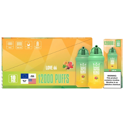 Vapen King Love 12000 - Pack de 10