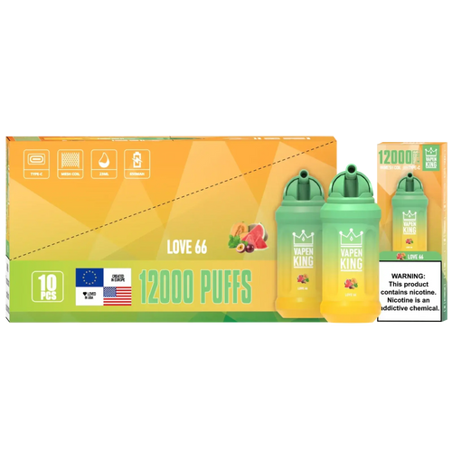 Vapen King Love 12000 - Pack de 10