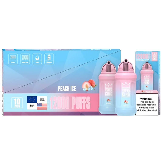 Vapen King Peach Ice 12000 - Pack de 10