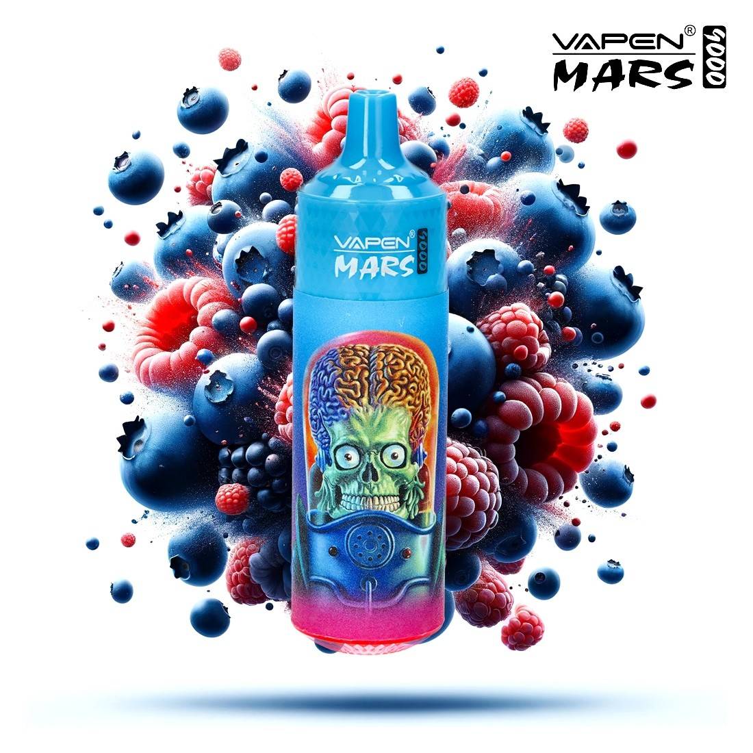 Vapen Mars Myrtille Framboise 9000 - Pack de 10